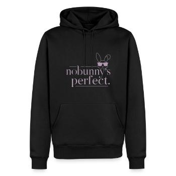 Hase "Nobunny is Perfect" Witzig - Männer Premium Bio Hoodie - Schwarz - Vorne - Nico (187cm)