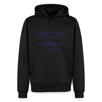 Jack a dit la vie commence à 80 ans - Sweat à capuche Premium bio Homme - noir - Devant - Nico (187cm)