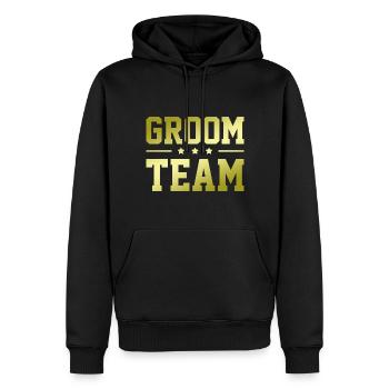 Groom Team - Männer Premium Bio Hoodie - Schwarz - Vorne - Nico (187cm)