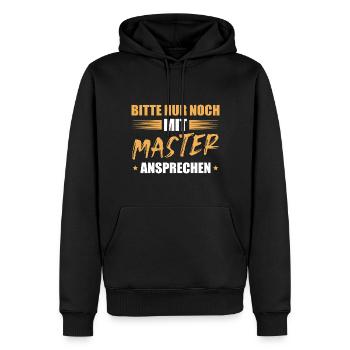 Studium Bestandene Masterprüfung Abschluss Master - Männer Premium Bio Hoodie - Schwarz - Vorne - Nico (187cm)