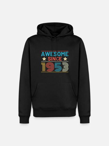 Awesomne since 1953 Retro - Men’s Premium Organic Hoodie - black