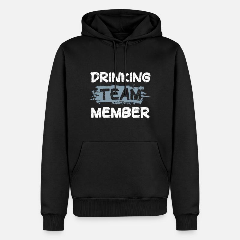 Équipe de consommation d’alcool - Sweat à capuche Premium bio Homme - noir