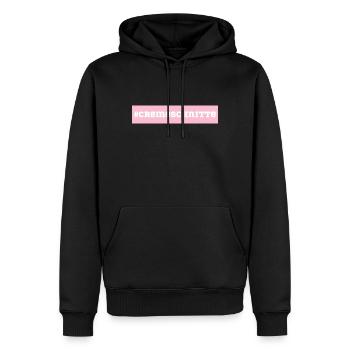 Cremeschnitte - Männer Premium Bio Hoodie - Schwarz - Vorne - Nico (187cm)