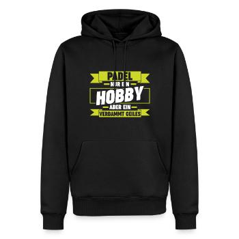 Tennis Padelspieler Padel - Männer Premium Bio Hoodie - Schwarz - Vorne - Nico (187cm)