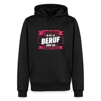 Logopädie Logopädin - Männer Premium Bio Hoodie - Schwarz - Vorne - Nico (187cm)