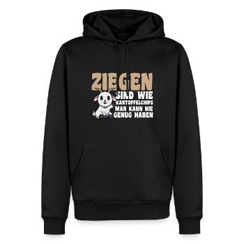 Ziege Ziegenbauer Bauernhof Landwirt Bauer Ziegen - Männer Premium Bio Hoodie - Schwarz - Vorne - Nico (187cm)