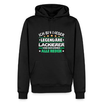 Ich bin dieser legendäre Lackierer - Männer Premium Bio Hoodie - Schwarz - Vorne - Nico (187cm)