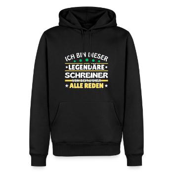 Ich bin dieser legendäre Schreiner - Männer Premium Bio Hoodie - Schwarz - Vorne - Nico (187cm)