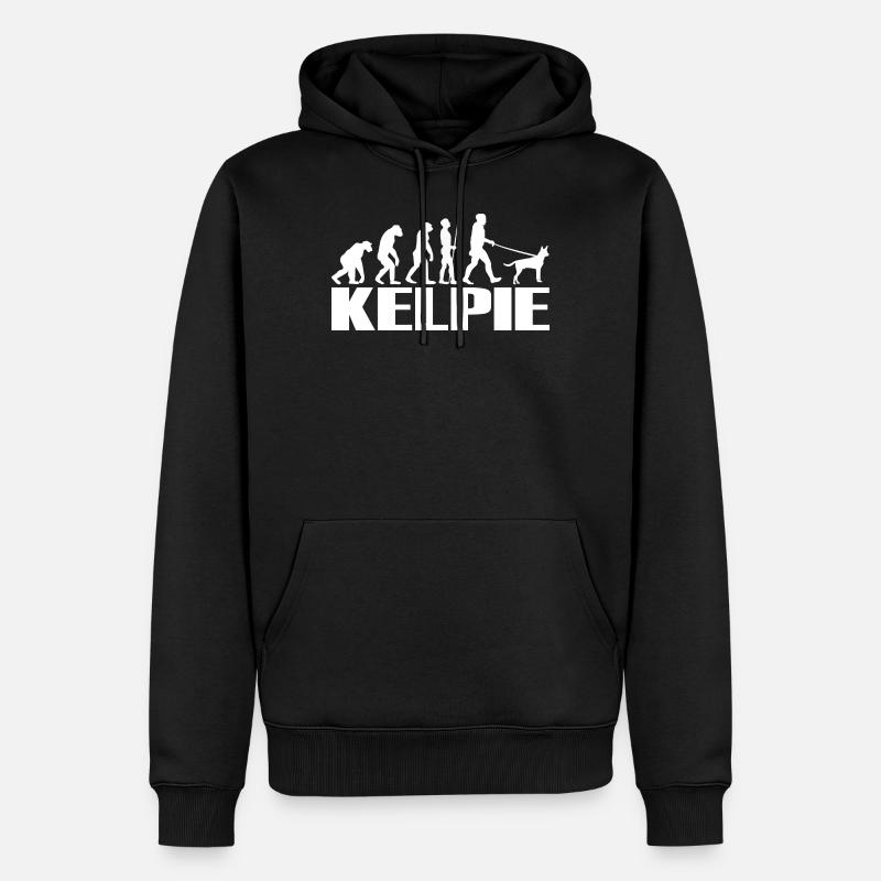 Kelpie Australian Dogs Evolution - Men’s Premium Organic Hoodie - black
