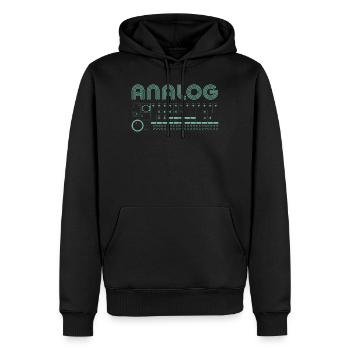 Retro Synthesizer Modular Analog Musikproduzent - Männer Premium Bio Hoodie - Schwarz - Vorne - Nico (187cm)