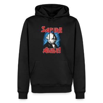 SAPERE AUDE IMMANUEL KANT ROCKS PHILOSOPHE DON - Sweat à capuche Premium bio Homme - noir - Devant - Nico (187cm)