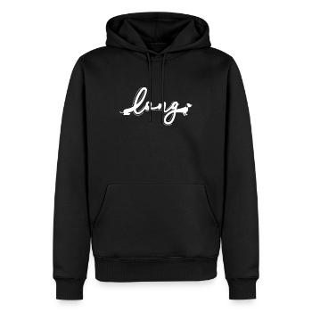 Long Dachshund Dackel Teckel - Männer Premium Bio Hoodie - Schwarz - Vorne - Nico (187cm)