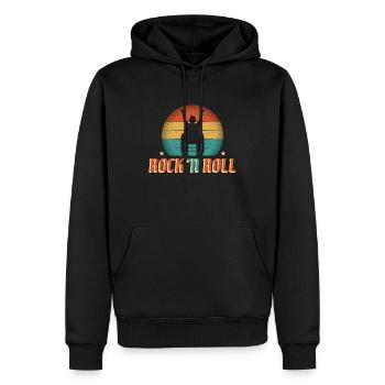 Rock 'n' Roll Rollifahrer Rollstuhlfahrer Metalfan - Männer Premium Bio Hoodie - Schwarz - Vorne - Nico (187cm)