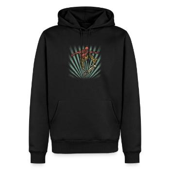 Skater Skateboarding Helm Skateboard - Männer Premium Bio Hoodie - Schwarz - Vorne - Nico (187cm)