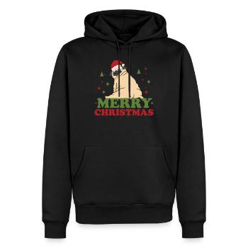 Merry Christmas - Dog Christmas Gift funny - Men’s Premium Organic Hoodie - black - Front - Nico (187cm)