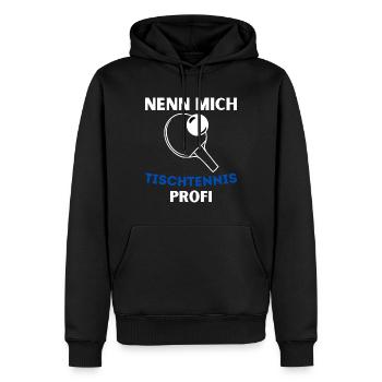 Tischtennis Profi - Männer Premium Bio Hoodie - Schwarz - Vorne - Nico (187cm)