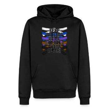 Training Rolling Martial Arts Schwarzgurt Karate - Männer Premium Bio Hoodie - Schwarz - Vorne - Nico (187cm)