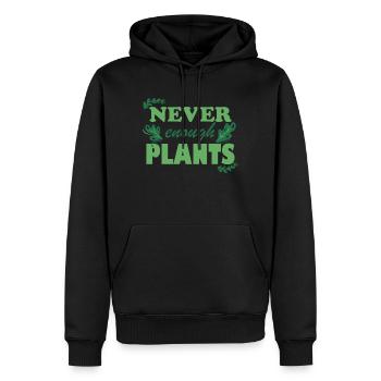 NEVER enough PLANTS - Plants Houseplants - Men’s Premium Organic Hoodie - black - Front - Nico (187cm)