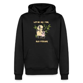 Zwei Süße Pandas - Männer Premium Bio Hoodie - Schwarz - Vorne - Nico (187cm)