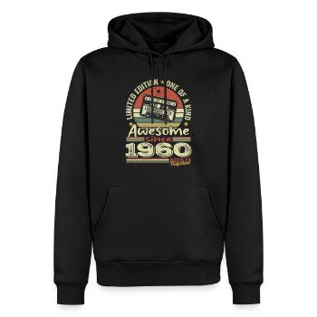Vintage 1960er Jahre Original Retro Geburtstagsgeschenk - Männer Premium Bio Hoodie - Schwarz - Vorne - Nico (187cm)