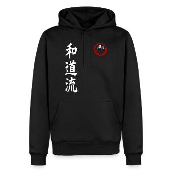 Wado Ryu Karate Kampfkunst Dojo Kimono Gym - Männer Premium Bio Hoodie - Schwarz - Vorne - Nico (187cm)