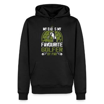 Mein Vater ist mein Lieblingsgolfer nach Par - Männer Premium Bio Hoodie - Schwarz - Vorne - Nico (187cm)