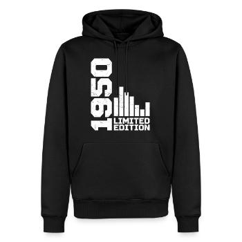 Vintage 1950 Geburtstagsgeschenk 1950 Baujahr 1950 - Männer Premium Bio Hoodie - Schwarz - Vorne - Nico (187cm)