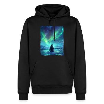 Aurores boréales Animal Aurore boréale Pinchot - Sweat à capuche Premium bio Homme - noir - Devant - Nico (187cm)