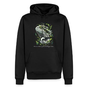Home is where my Bearded Dragon lives... - Men’s Premium Organic Hoodie - black - Front - Nico (187cm)