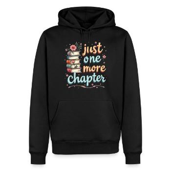 Just One More Chapter Book Reading - Book Lover - Sweat à capuche Premium bio Homme - noir - Devant - Nico (187cm)