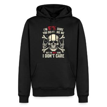 97% You Don’t Like Me, I'm 100% Sure I Dont Care - Sweat à capuche Premium bio Homme - noir - Devant - Nico (187cm)