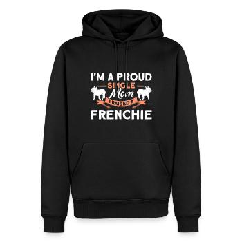 Frenchie Bulldogge Französische Bulldogge Geschenk - Männer Premium Bio Hoodie - Schwarz - Vorne - Nico (187cm)