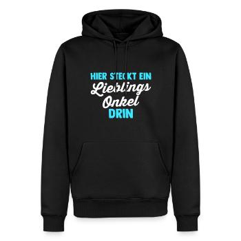 Patenonkel Onkel - Männer Premium Bio Hoodie - Schwarz - Vorne - Nico (187cm)