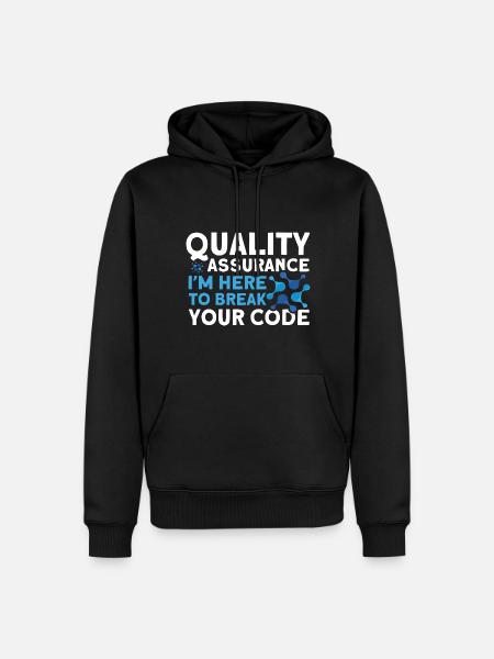 QA Engineer QA Tester Software Tester - Men’s Premium Organic Hoodie - black