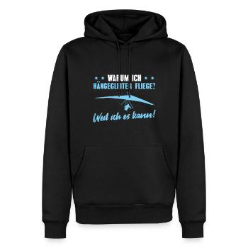 Deltasegler Drachen Hängegleiter Pilot - Männer Premium Bio Hoodie - Schwarz - Vorne - Nico (187cm)