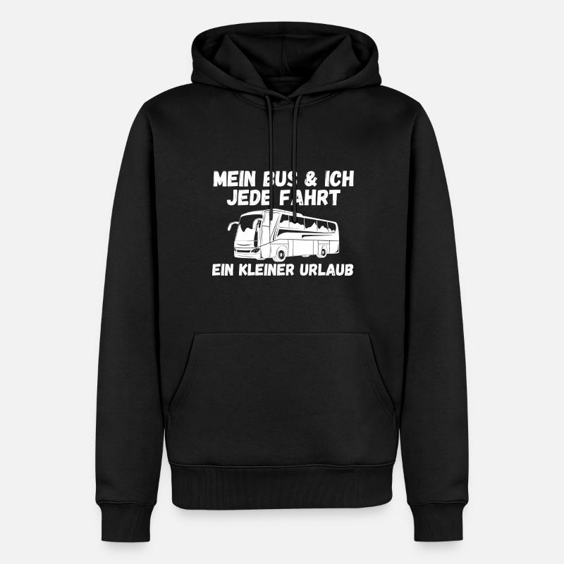 Bus Busfahrer - Männer Premium Bio Hoodie - Schwarz