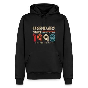 Geboren 1998 Jahrgang Berge Vintage Geburtstag - Männer Premium Bio Hoodie - Schwarz - Vorne - Nico (187cm)
