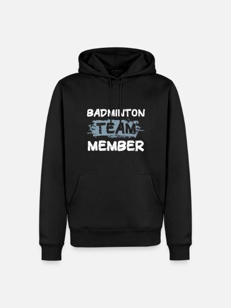 Équipe de badminton - Sweat à capuche Premium bio Homme - noir