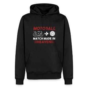 Motoball Match Heaven Motorradfahrer Motorrad - Männer Premium Bio Hoodie - Schwarz - Vorne - Nico (187cm)