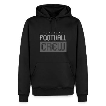 Équipe de football - Sweat à capuche Premium bio Homme - noir - Devant - Nico (187cm)