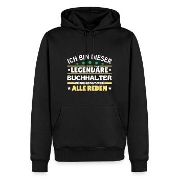 Ich bin dieser legendäre Buchhalter - Männer Premium Bio Hoodie - Schwarz - Vorne - Nico (187cm)