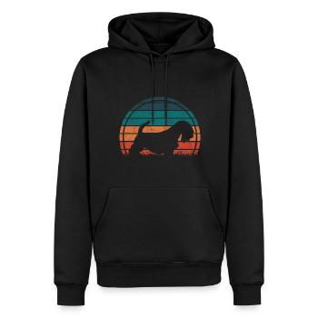 Sealyham Terrier Dog Vintage Retro - Men’s Premium Organic Hoodie - black - Front - Nico (187cm)
