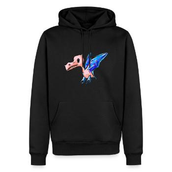 Ptérodactyle volant - Sweat à capuche Premium bio Homme - noir - Devant - Nico (187cm)