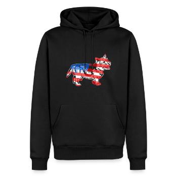 Norfolk Terrier Norfolk Terrier Flag - Men’s Premium Organic Hoodie - black - Front - Nico (187cm)