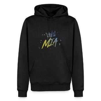 Mia - Männer Premium Bio Hoodie - Schwarz - Vorne - Nico (187cm)