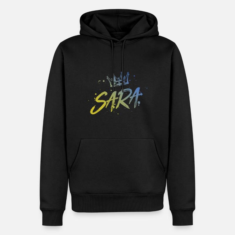 Sara - Männer Premium Bio Hoodie - Schwarz