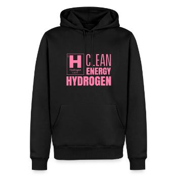 Saubere Energie Wasserstoff Hydrogen Brennstoff - Männer Premium Bio Hoodie - Schwarz - Vorne - Nico (187cm)
