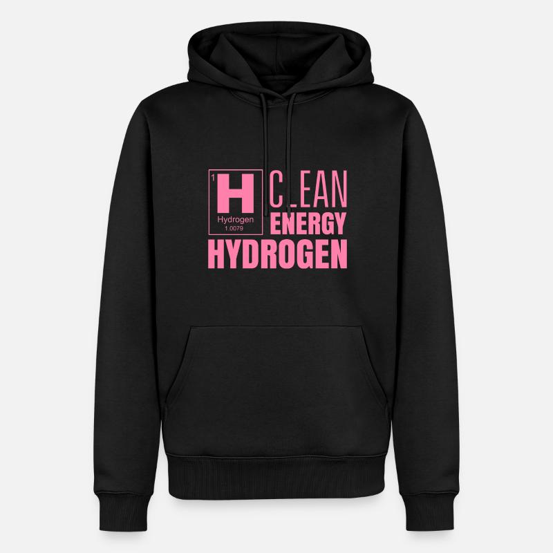 Énergie propre Hydrogène Hydrogène Carburant - Sweat à capuche Premium bio Homme - noir
