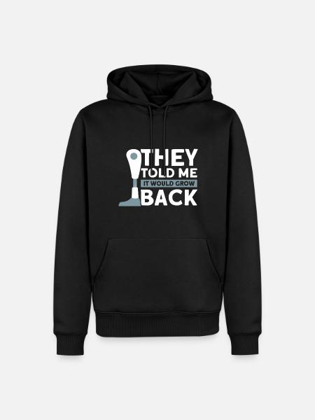 Handicap Amputee Amputation Prosthetic Leg - Men’s Premium Organic Hoodie - black