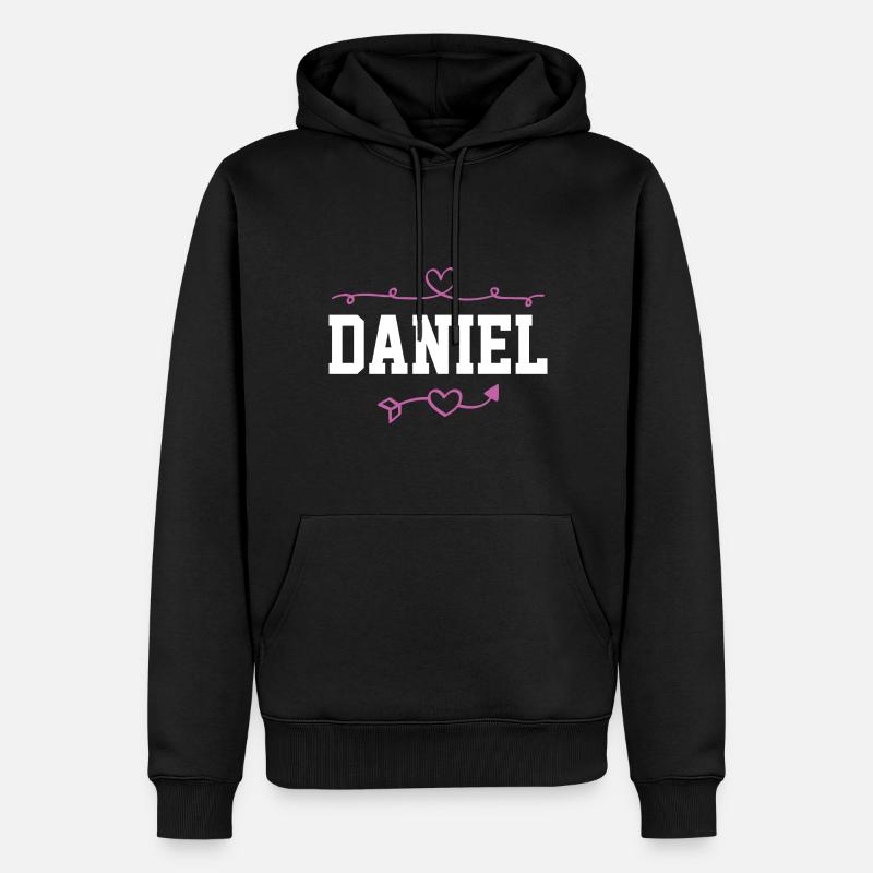 Daniel - Sweat à capuche Premium bio Homme - noir